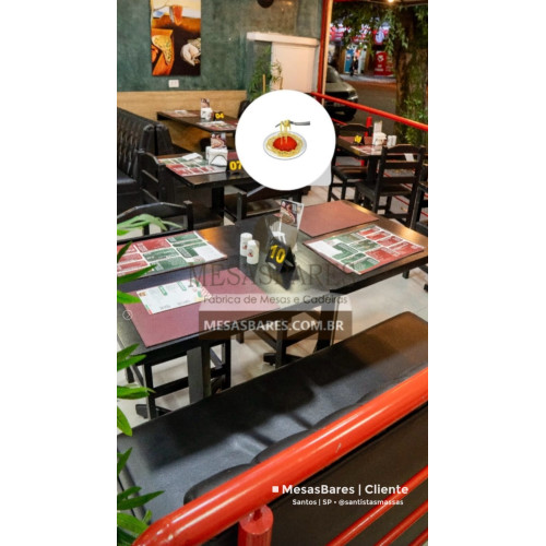 MesasBares | Cliente -Massas Santista Restaurante - Embaré, Santos - SP